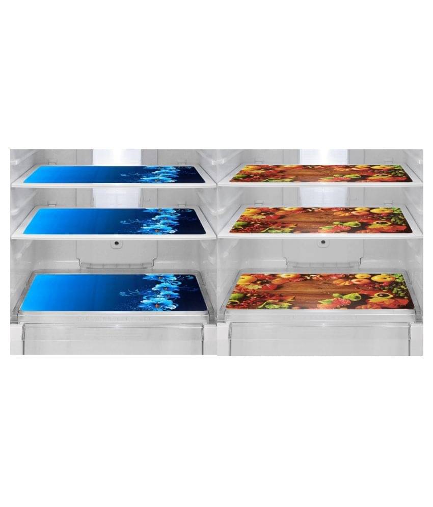 Revexo Set of 6 PVC Multi Fridge Mats Revexo Set of 6 PVC Multi Fridge Mats