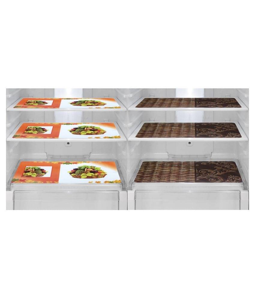Revexo Set of 6 PVC Multi Fridge Mats Revexo Set of 6 PVC Multi Fridge Mats