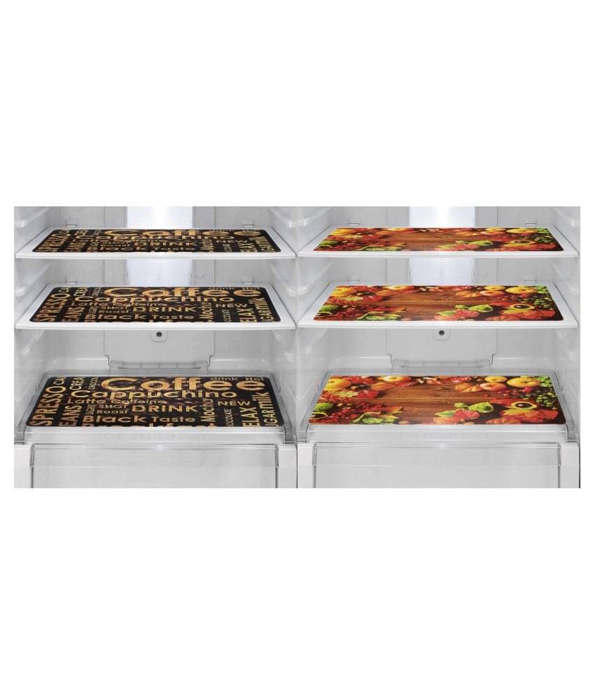 Revexo Set of 6 PVC Multi Fridge Mats Revexo Set of 6 PVC Multi Fridge Mats