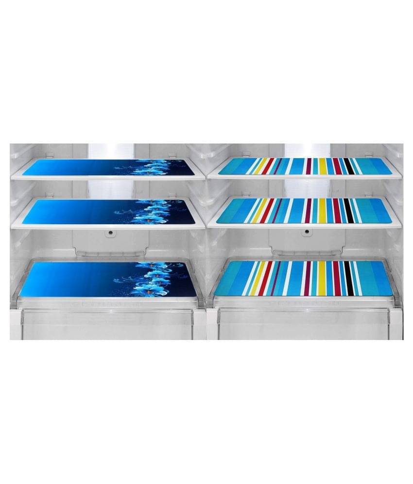 Revexo Set of 6 PVC Multi Fridge Mats Revexo Set of 6 PVC Multi Fridge Mats