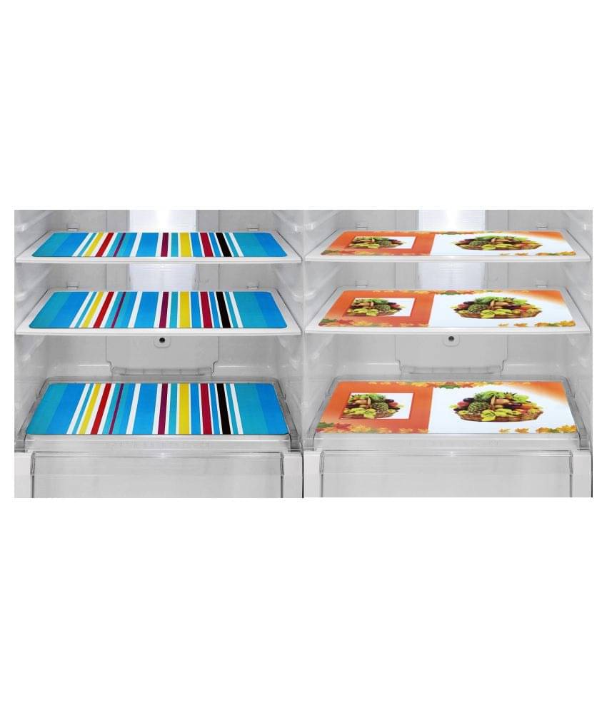 Revexo Set of 6 PVC Multi Fridge Mats Revexo Set of 6 PVC Multi Fridge Mats