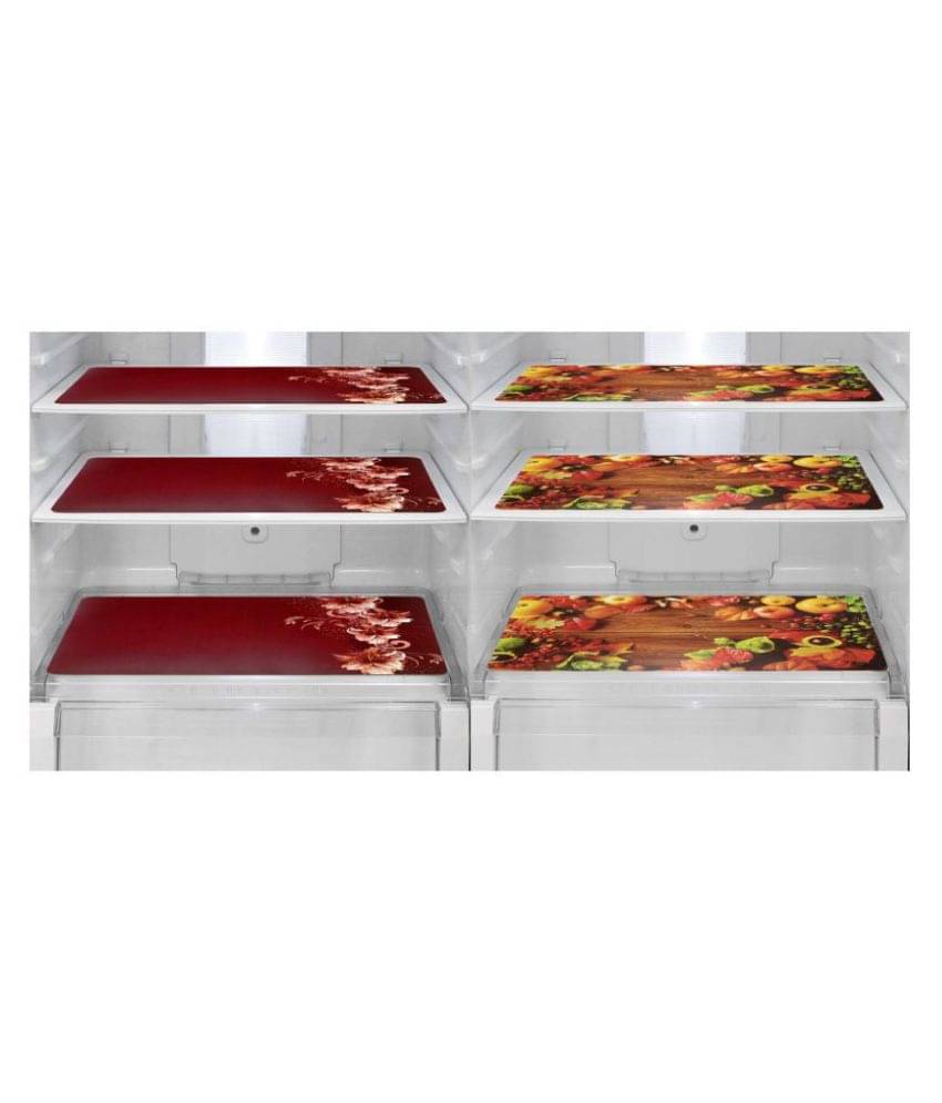 Revexo Set of 6 PVC Multi Fridge Mats Revexo Set of 6 PVC Multi Fridge Mats