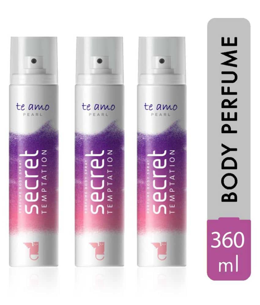 secret temptation Te Amo Pearl Perfume Body Spray Pack of 3 Combo (120ML each) Perfume Body Spray - For Women (360 ml, Pack of 3)