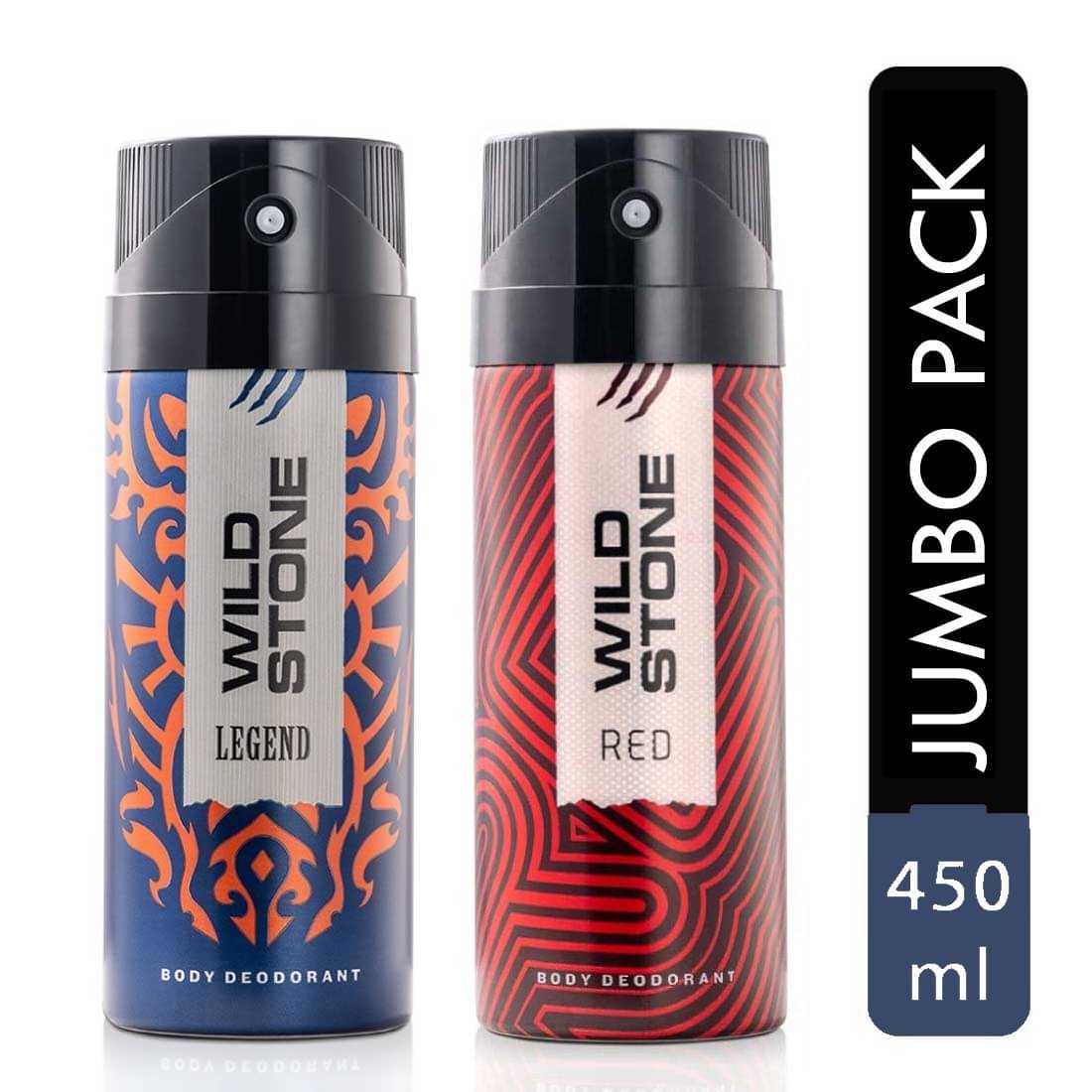     			Wild Stone Legend & Red Deodorant Spray - For Men (450 ml, Pack of 2)