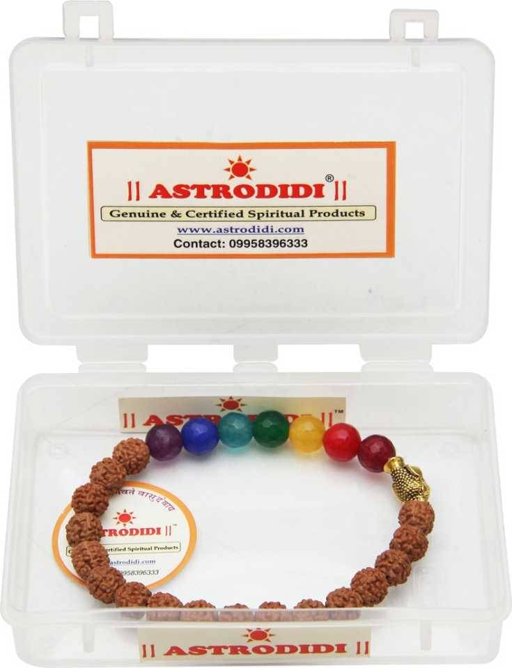 Astrodidi 7 Chakra Stones And Rudraksha Bracelet For Men And Women Astrodidi 7 Chakra Stones And Rudraksha Bracelet For Men And Women
