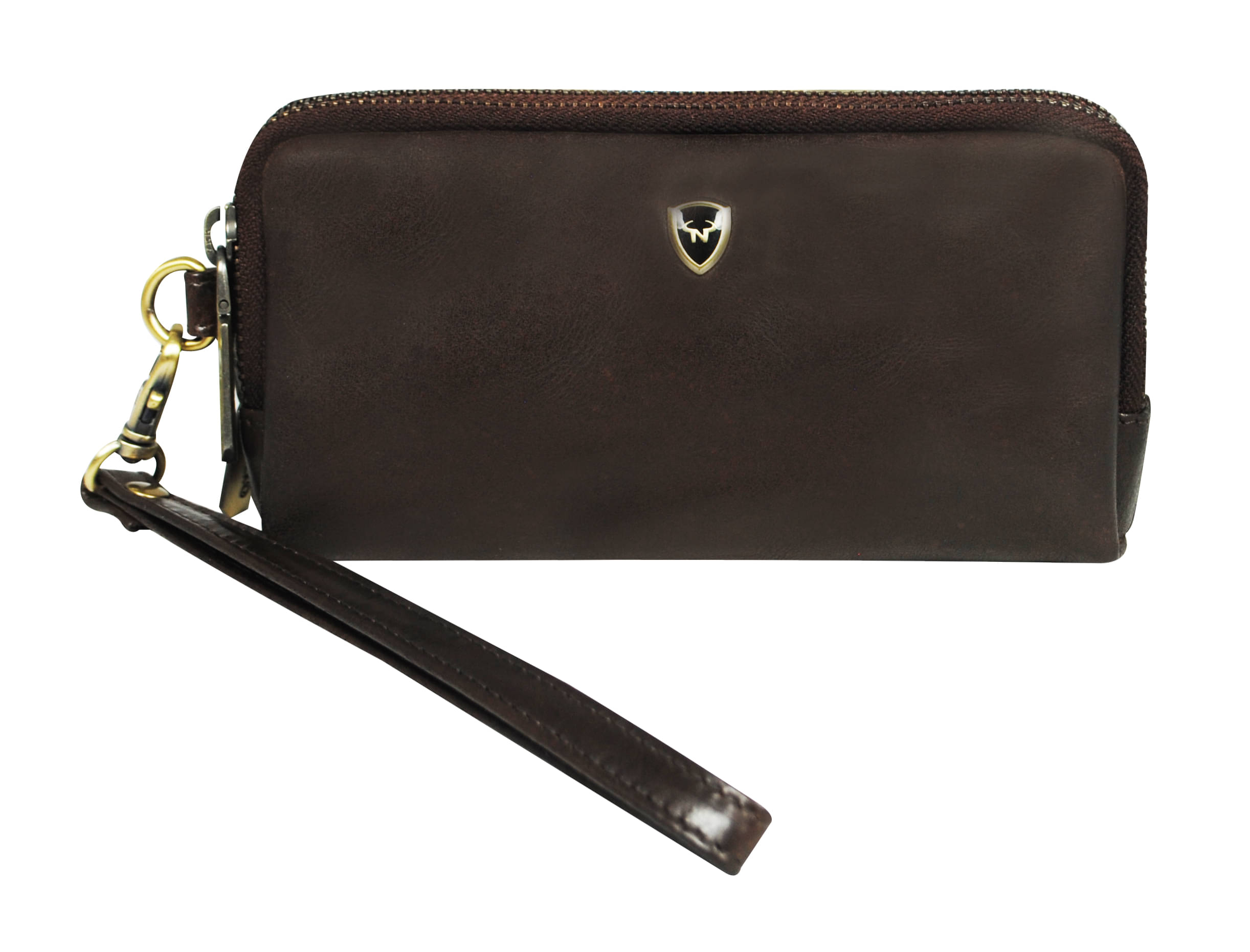     			Calfnero Brown Hand Pouch