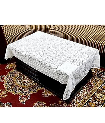     			White Cotton Table Cover (Pack of 1)