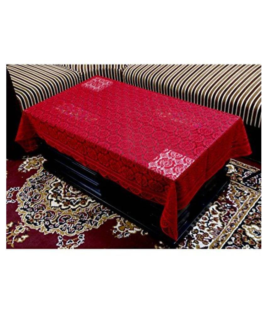     			Cotton Solid 4 Seater Rectangular Centre Table Cover Table Cover (152 x 101 cm)-Maroon