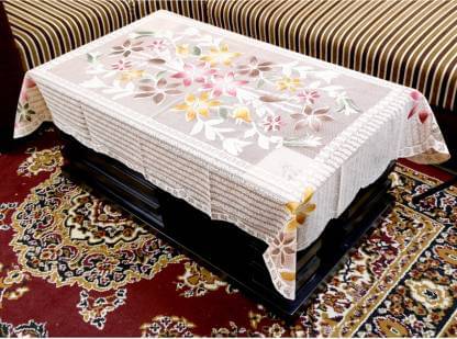     			White Cotton Table Cover (Pack of 1)
