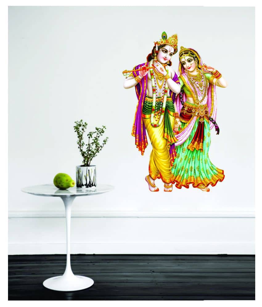 Decor Villa Radha Krisha Sticker ( 38 x 58 cms )