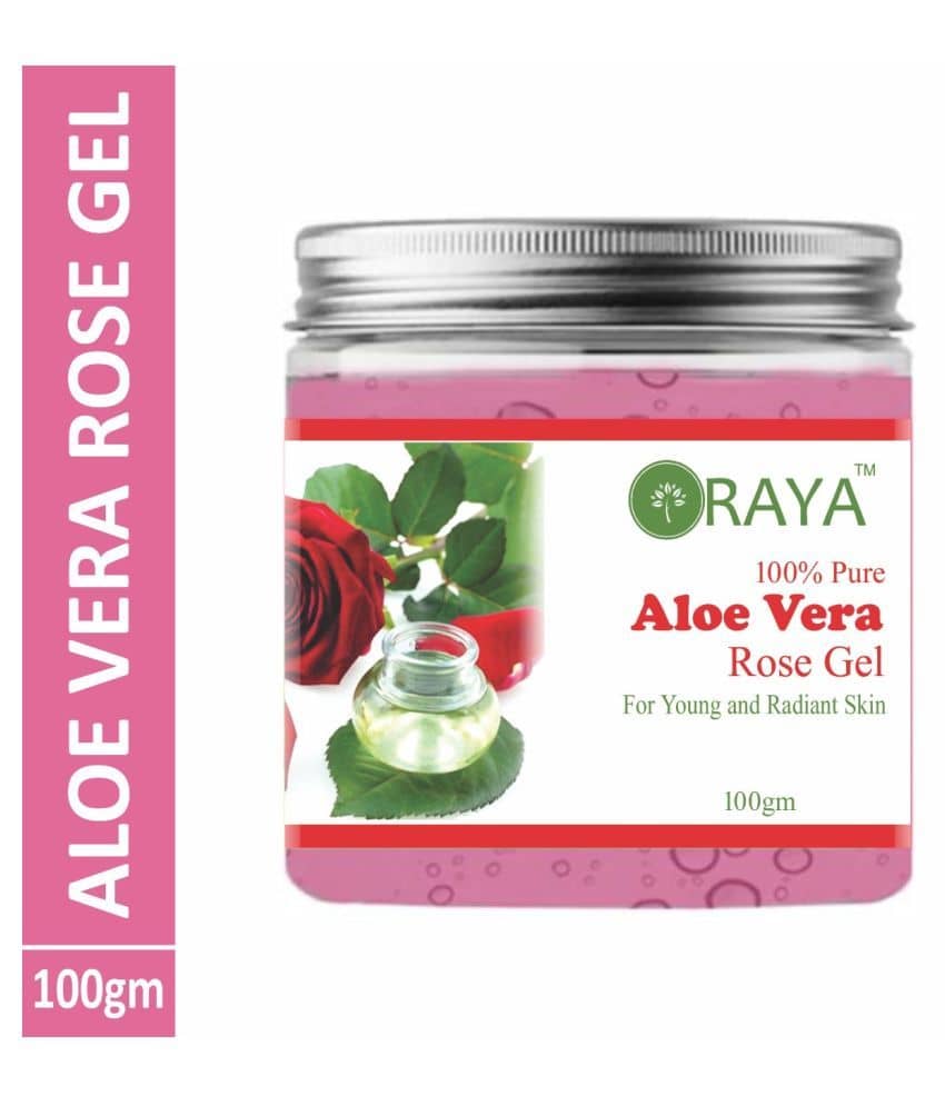 ORAYA 100% Pure & Natural Rose Aloevera Gel For Skin Glowing Cleanser 100 mL