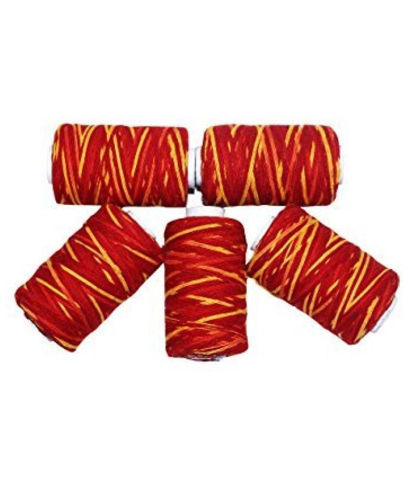    			SINQEX  Hindu Religious Mauli Kalawa Pooja Accessories Moli Wrist Thread Band/Moli Rakhi/Raksha Sutra (Red muli Pack of 5)