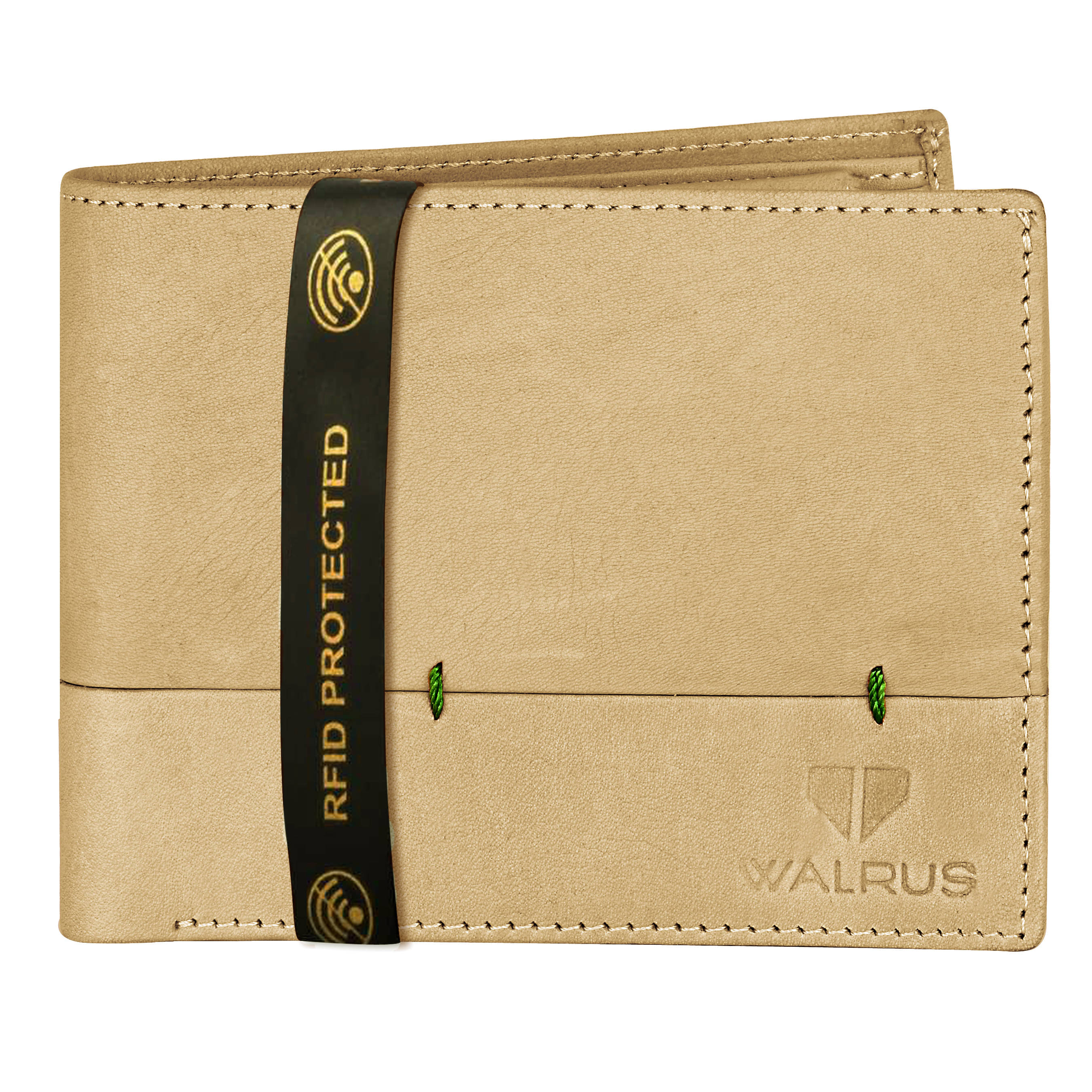     			Walrus Leather Khaki Casual Regular Wallet