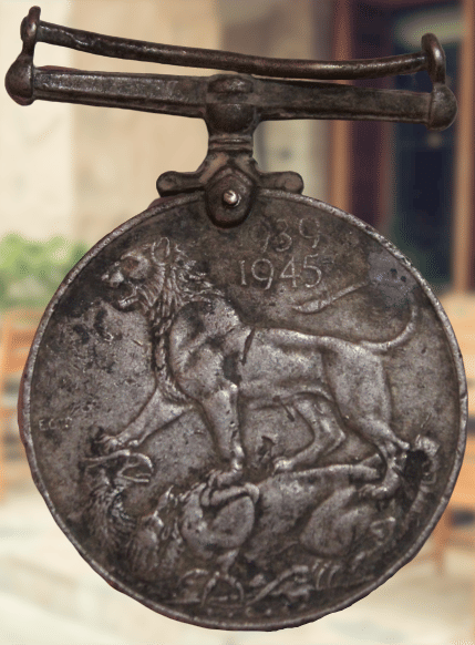     			1939â1945 GEORGIVS VI D:G:BR:OMN:REX ET INDIAE:IMP -- World War II Rare Medal