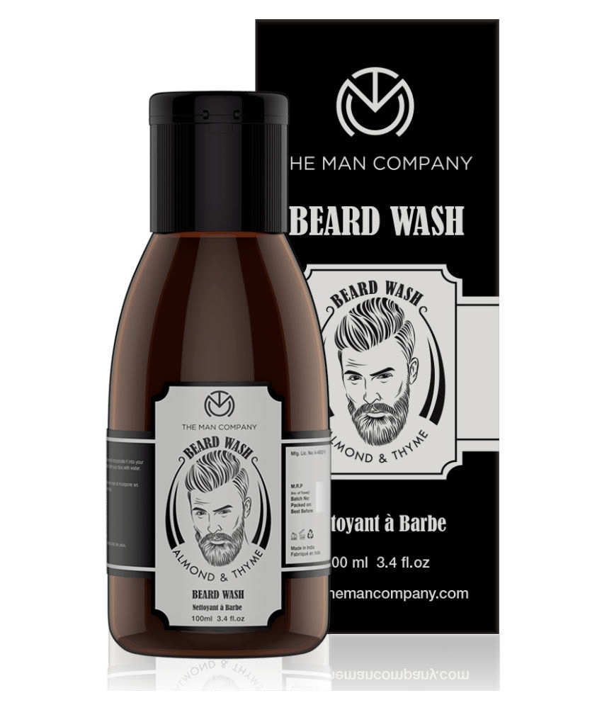     			The Man Company Beard Wash & Shampoo For Beard Softener with Almond And Thyme Essential Oils -100ml