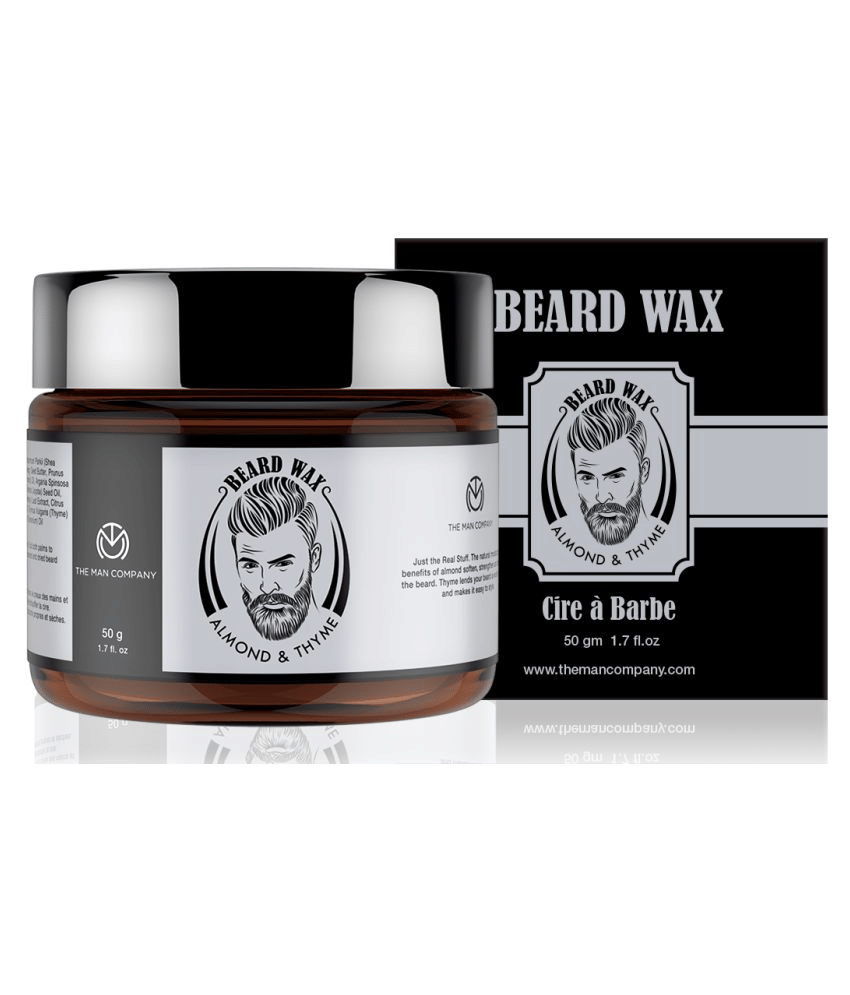 The Man Company Beard Wax/Softener Beard Styling For Men with Almond & Thyme Oil For Growing Beard Faster - 50gm The Man Company Beard Wax/Softener Beard Styling For Men with Almond & Thyme Oil For Growing Beard Faster - 50gm