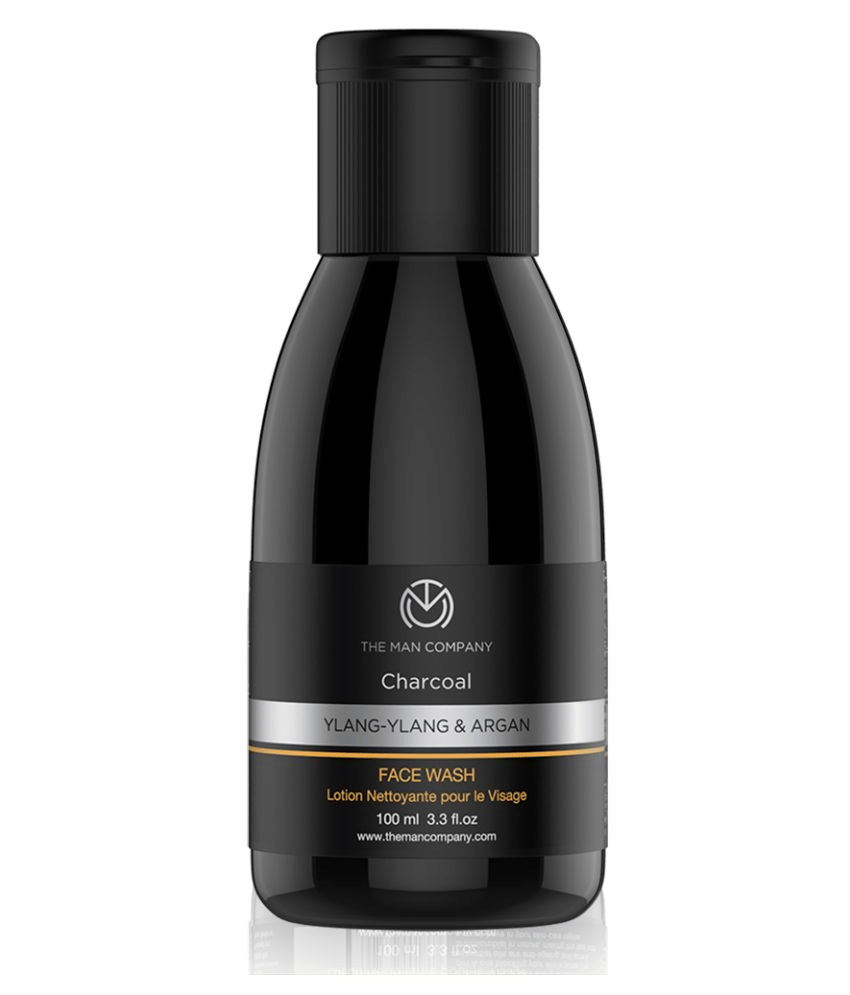The Man Company Activated Charcoal Face Wash for Men | Ylang Ylang & Argan Essential Oils | Acne Oil Control | 100ml