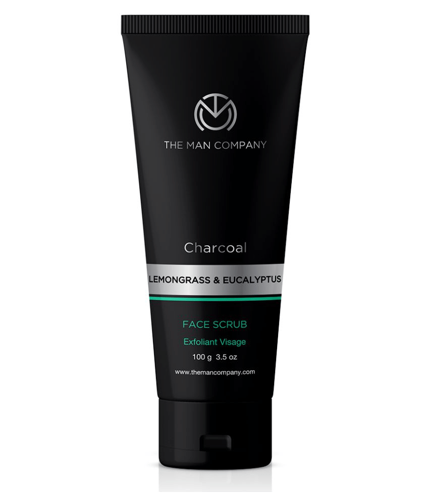 The Man Company Charcoal Tan Removal Face Scrub for Glowing Skin | Anti Acne, Blackhead Remover for Oily Skin, 100 Gm