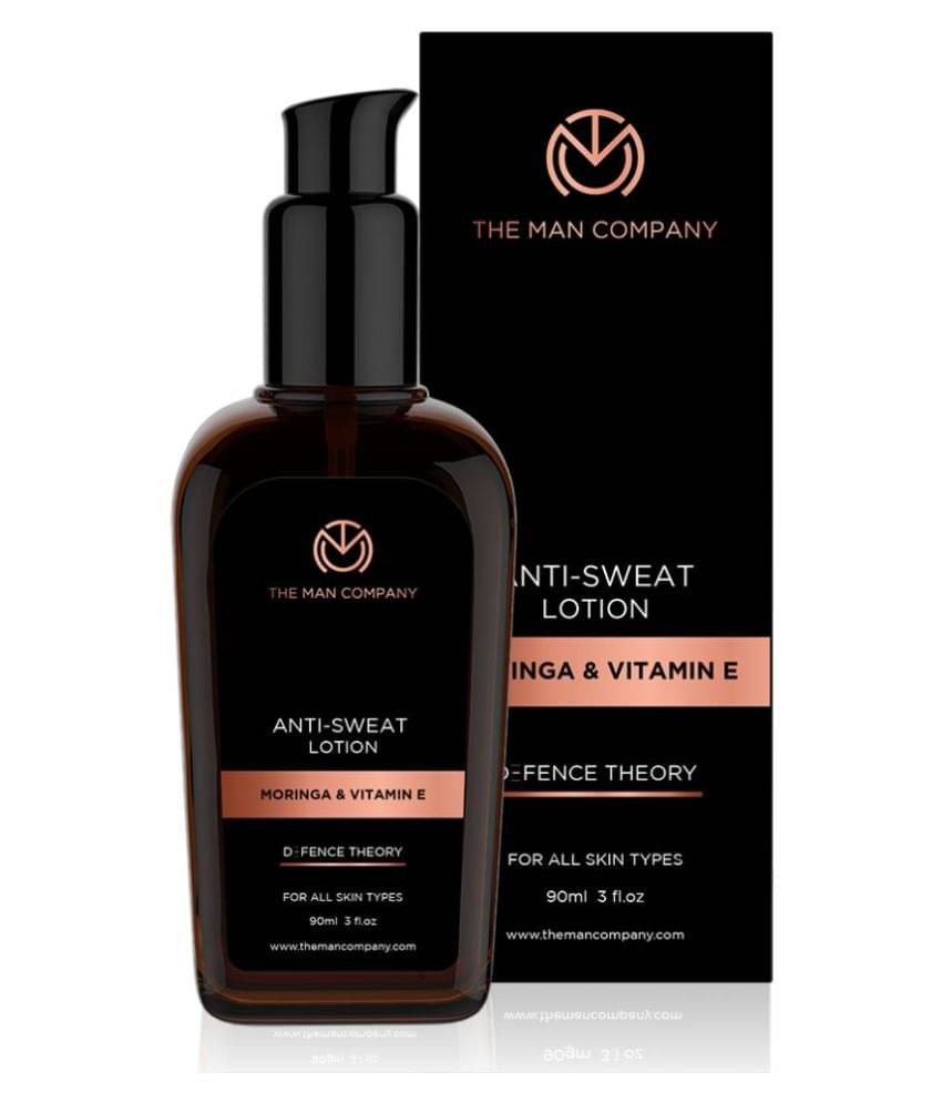 The Man Company Anti-Sweat Lotion with Moringa & Vitamin E for Soft & Supple Skin - 90ml     			The Man Company Anti-Sweat Lotion with Moringa & Vitamin E for Soft & Supple Skin - 90ml