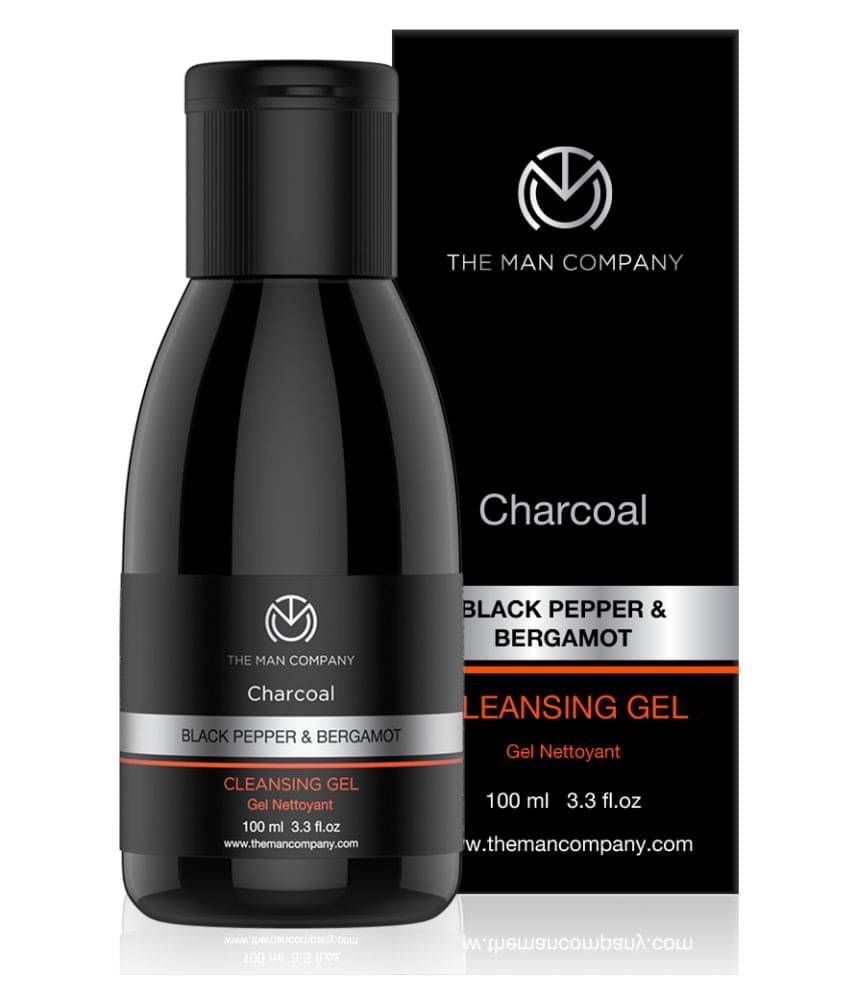     			The Man Company Activated Charcoal Tan Removal Cleansing Gel for Oil Control & Glowing Skin | Black Pepper & Bergamot | 100ml