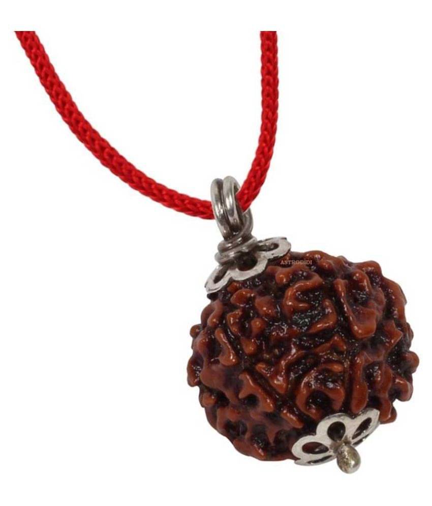     			Astrodidi 6 Mukhi Rudraksha Silver Pendant With Lab Certificate