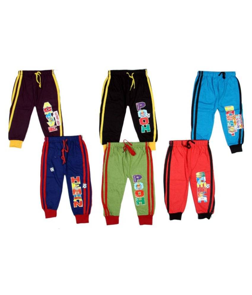     			MS GROUP OF COMPANY Pack of 6 Boys Cotton Trackpant ( Multicolor )