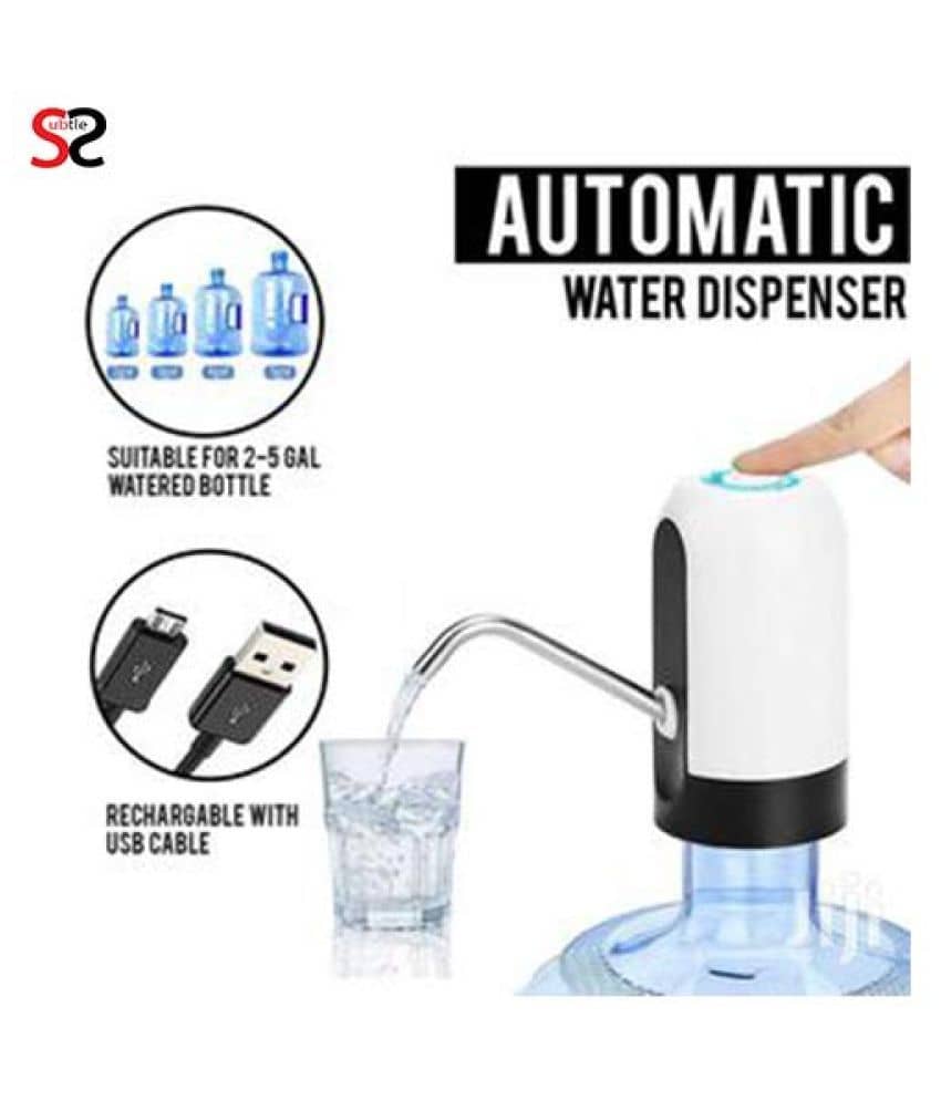Automatic Wireless Electric Rechargeable Drinking Water Dispenser Pump for 20 Liter Bottle Can with USB Charging Cable
