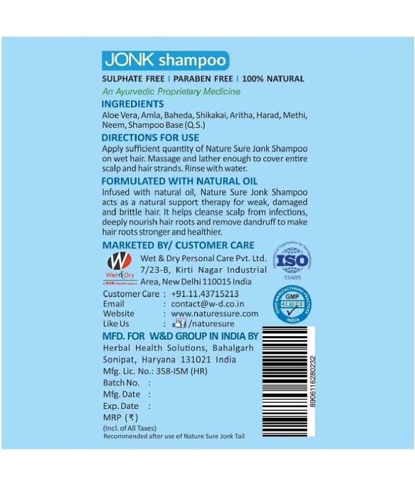 Nature Sure Jonk Shampoo Hair Cleanser for Men and Women - 1 Pack (300ml)