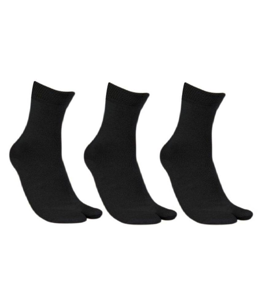     			Neska Moda Women's Cotton Black 3 Pair Ankle Length Socks