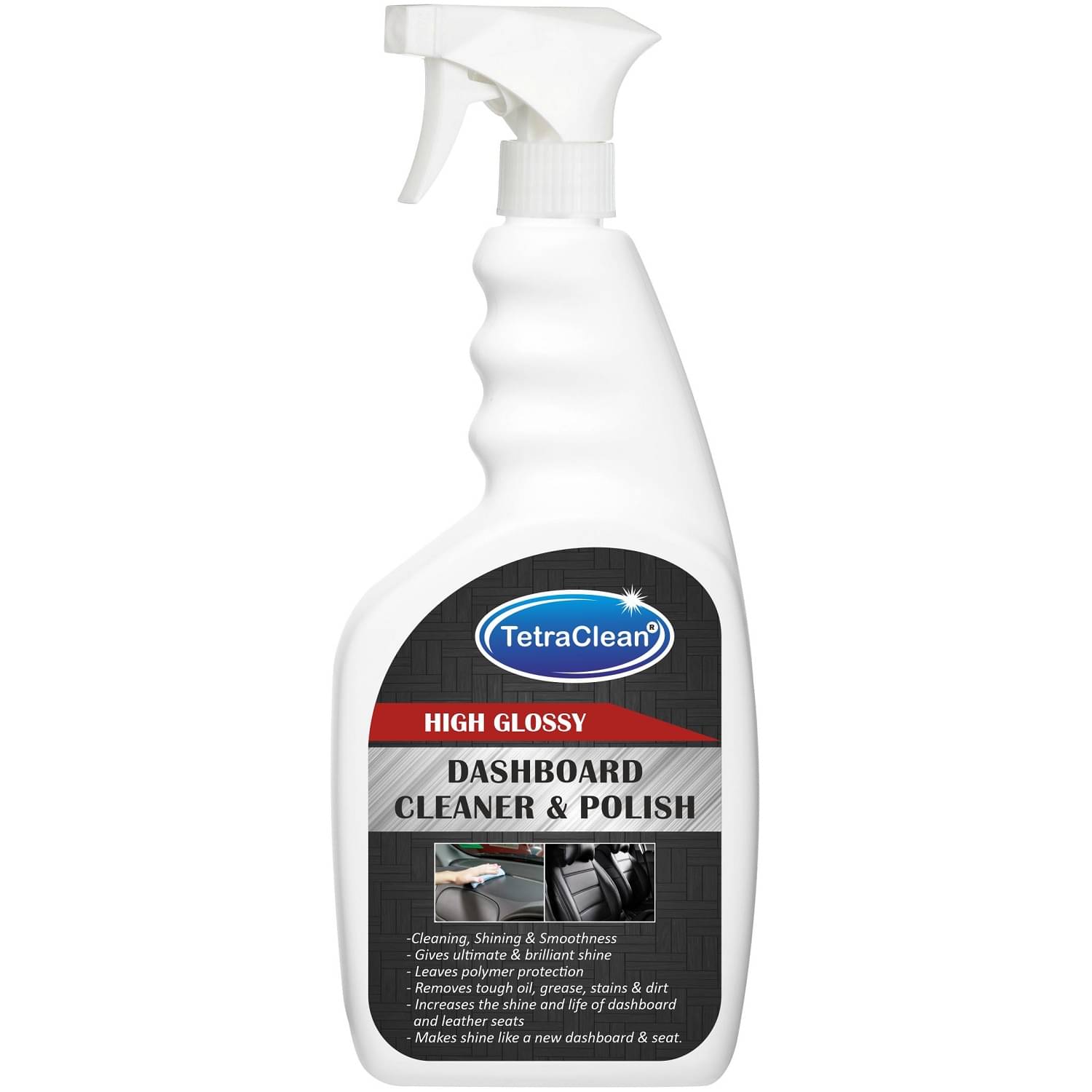     			Tetraclean High Glossy Dashboard Cleaner and Polish for Cleaning, Shining and Smoothness in Spray Bottle ( 500 ml )