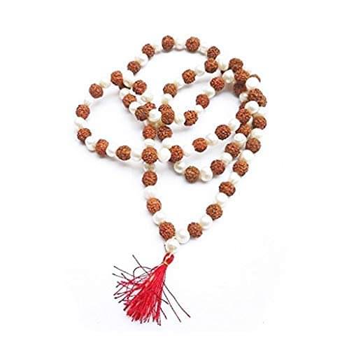 Rudra Divine Panchmukhi Rudraksha Pearl (Moti) Rosary Mala 108+1 Rudra Divine Panchmukhi Rudraksha Pearl (Moti) Rosary Mala 108+1