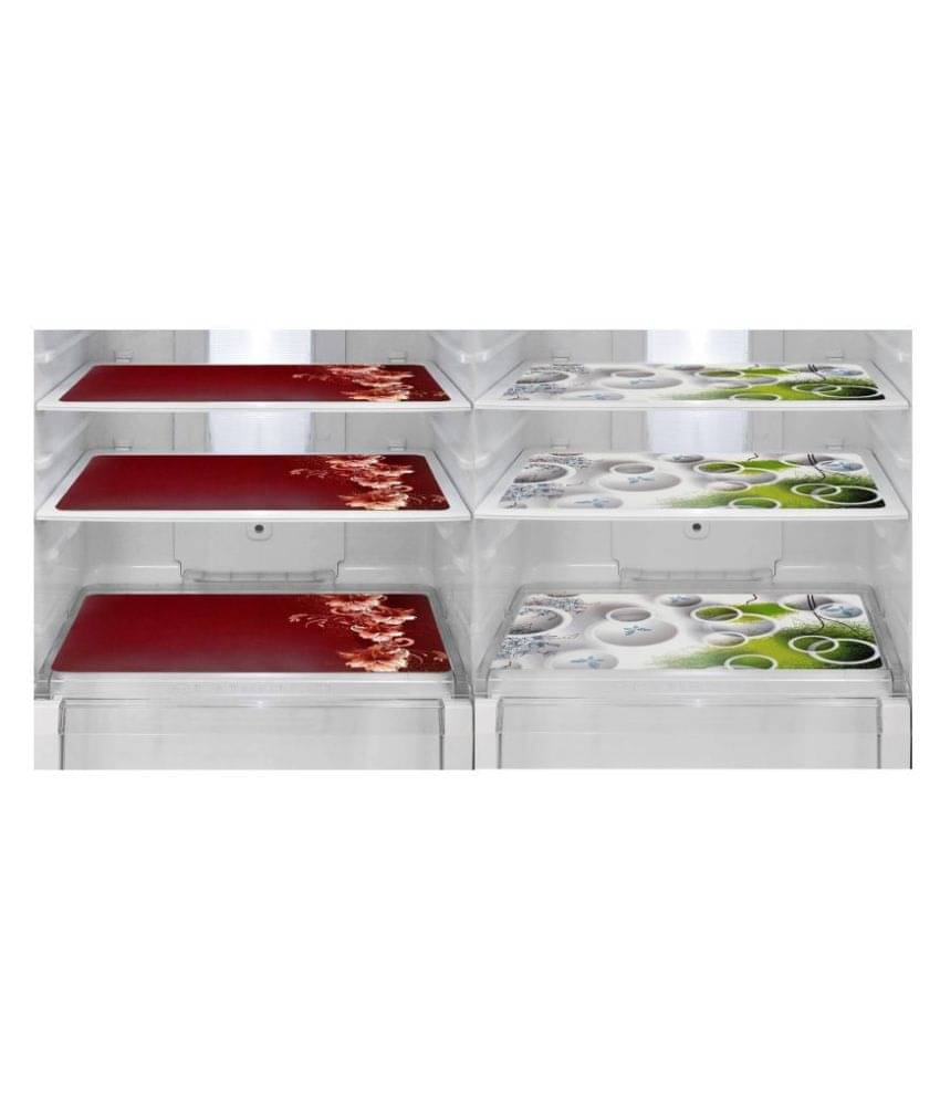 Revexo Set of 6 PVC Multi Fridge Mats Revexo Set of 6 PVC Multi Fridge Mats