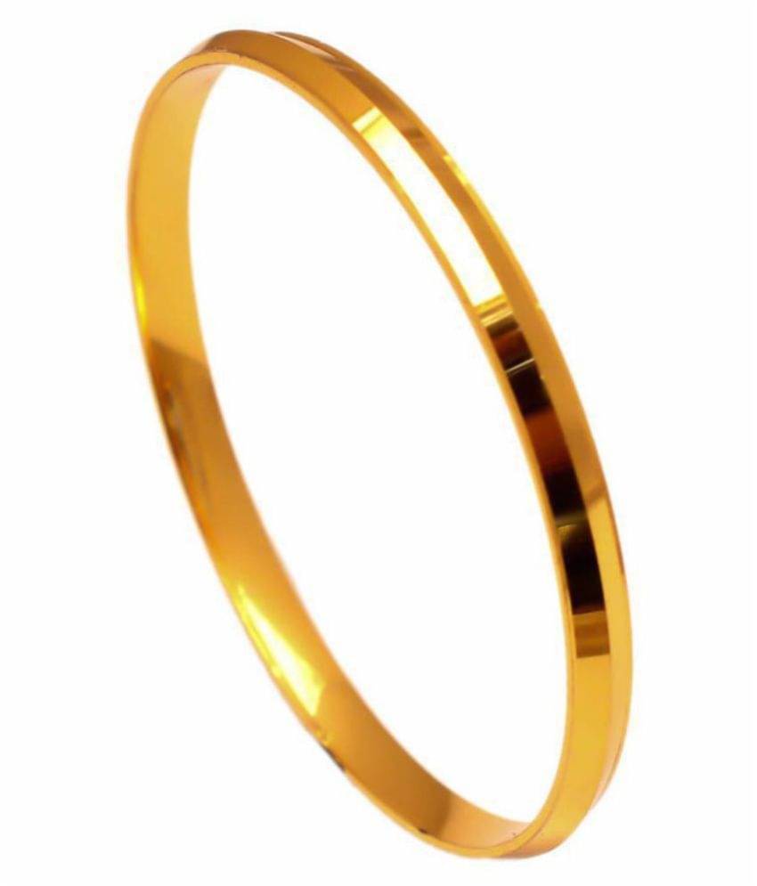     			Shining Jewel 22k Gold Plated Punjabi Sikh Kada For Men (SJ_3089)