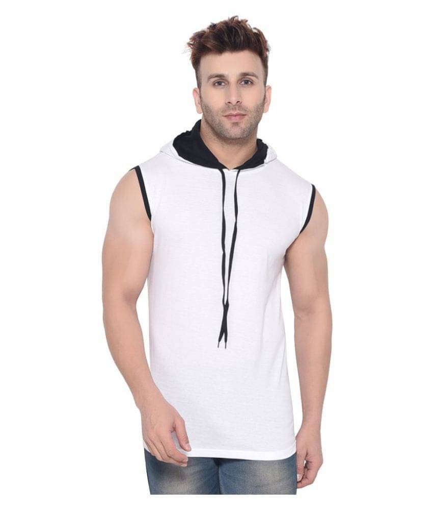 Tfurnish Cotton Blend White Solids T-Shirt Tfurnish Cotton Blend White Solids T-Shirt