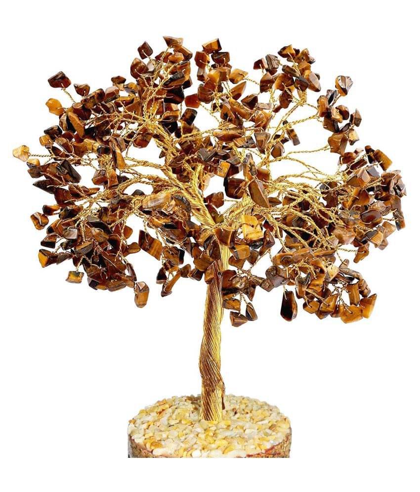     			Tigers Eye Gemstone Tree,Bonsai Tree,Feng Shui Wire Tree Sculpture,Twisted Wire Art Decor,Natural Gemstone Copper Wire