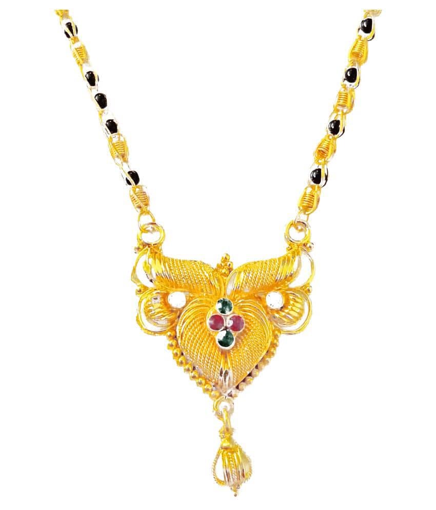 SHANKH-KRIVA - Golden Mangalsutra ( Pack of 1 )