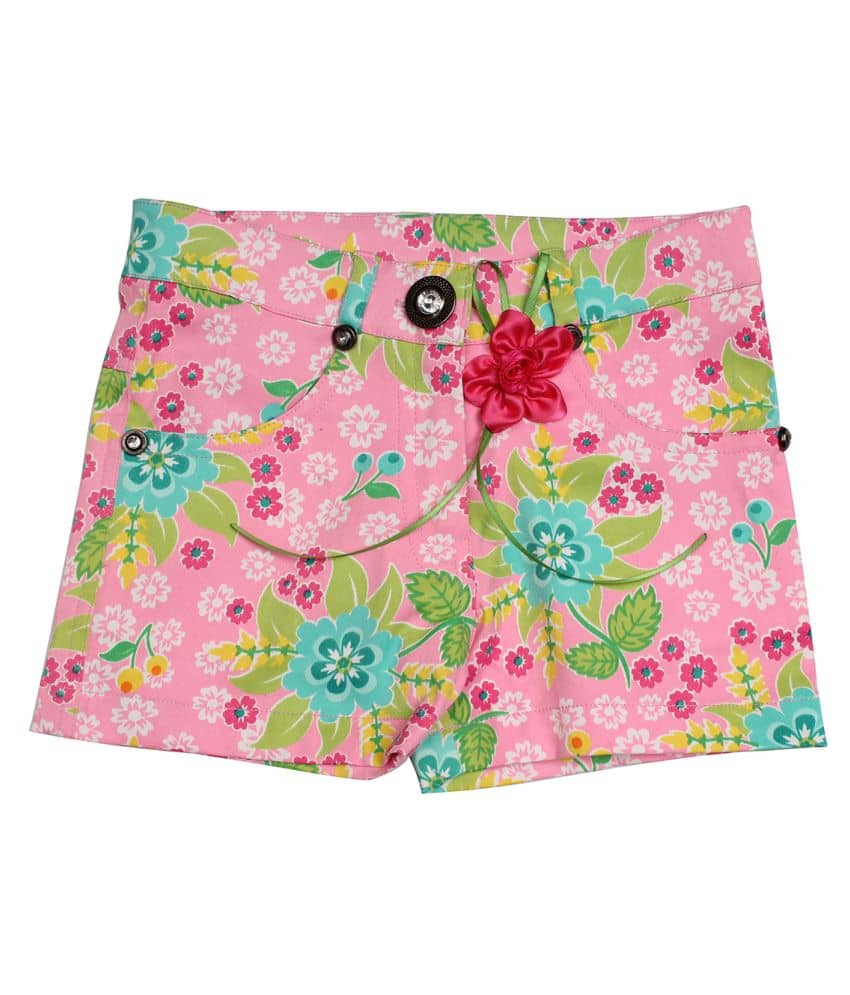 Babeezworld Pack of 1 Girls Cotton Blend Hot Pants ( Pink ) - Shorts | Buy online on ZillyBuy