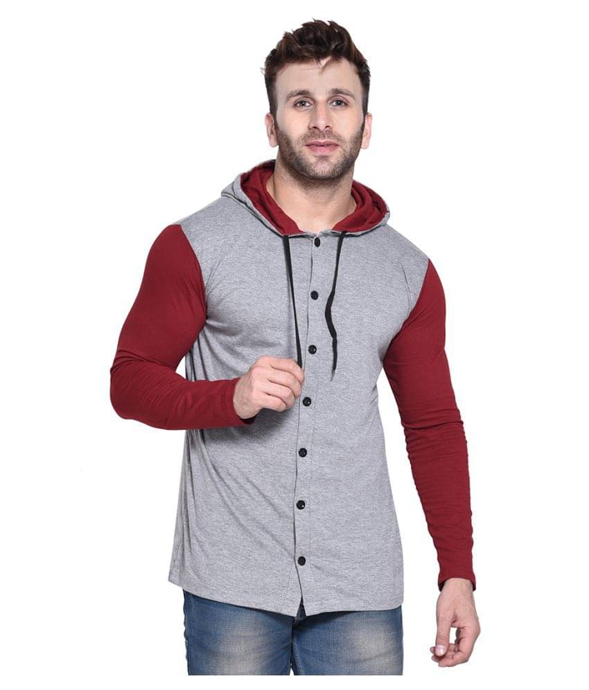     			Tfurnish Cotton Blend Silver Shirt