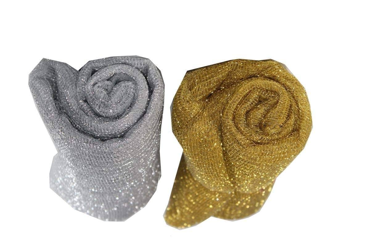 Green plant indoor Fabric Gold/Silver Plated Gift Item Multicolour - Pack of 2 Green plant indoor Fabric Gold/Silver Plated Gift Item Multicolour - Pack of 2