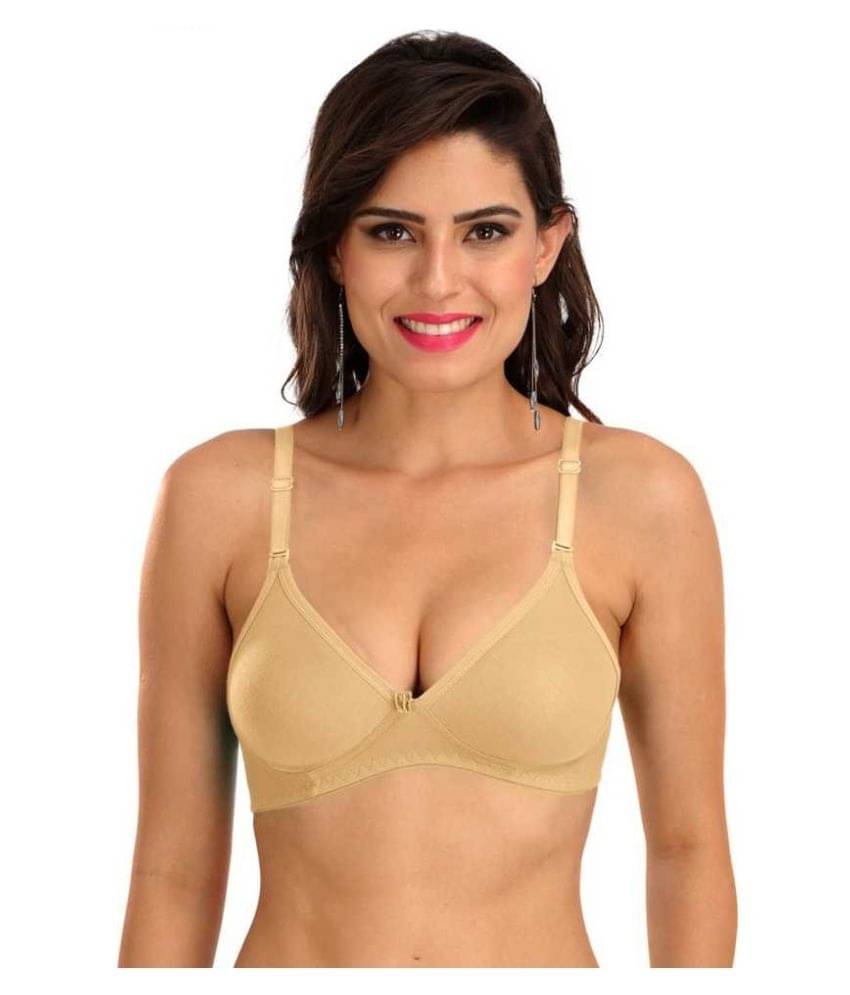 Skandas Trendz Cotton Lycra T-Shirt Bra - Beige Skandas Trendz Cotton Lycra T-Shirt Bra - Beige