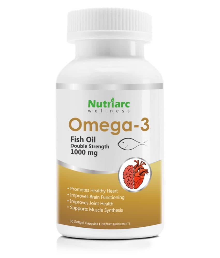 Nutriarc Wellness Double Strength Omega 3 1000 mg Unflavoured Vitamins Softgel