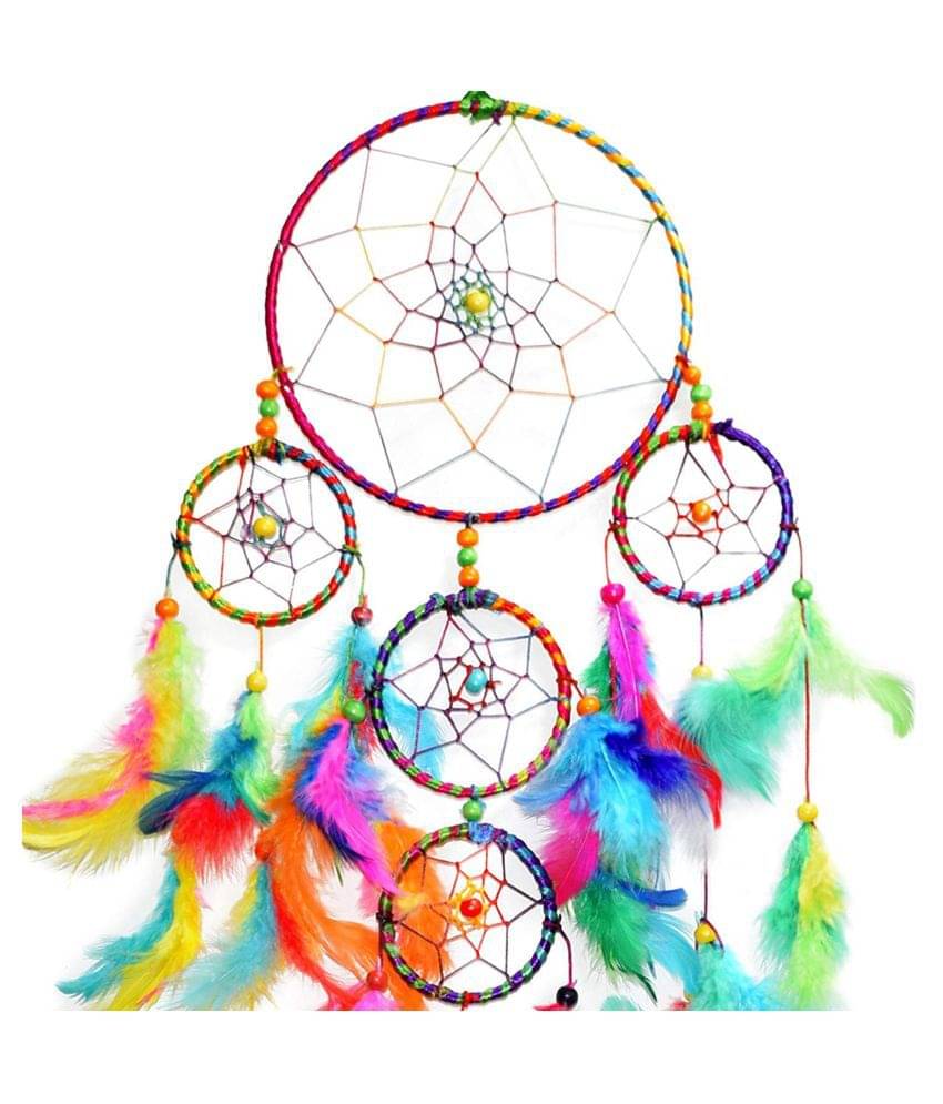     			nitin collection Iron Multicolour Dream Catcher - Pack of 1 ( X cms )