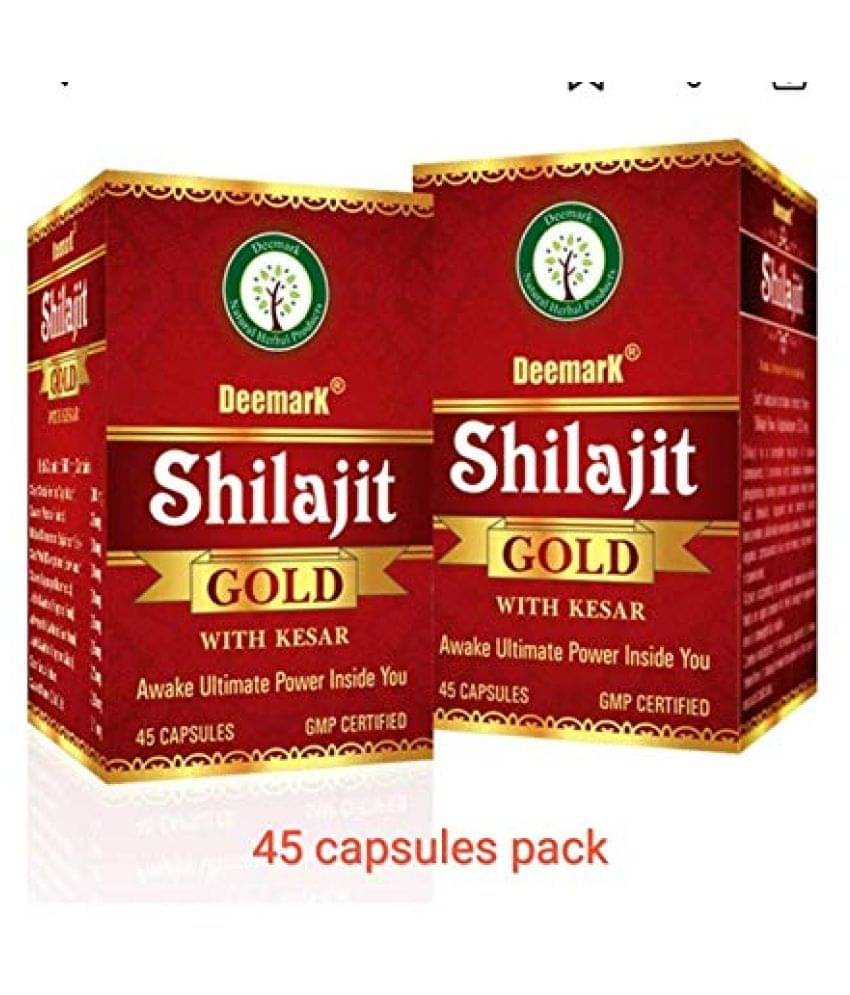     			Deemark Shilajit Gold for Helps Boost Immunity, Energy, Strength, Stamina, and Overall Health | Shudh Shilajit - 45 Cap (Pack of 2)