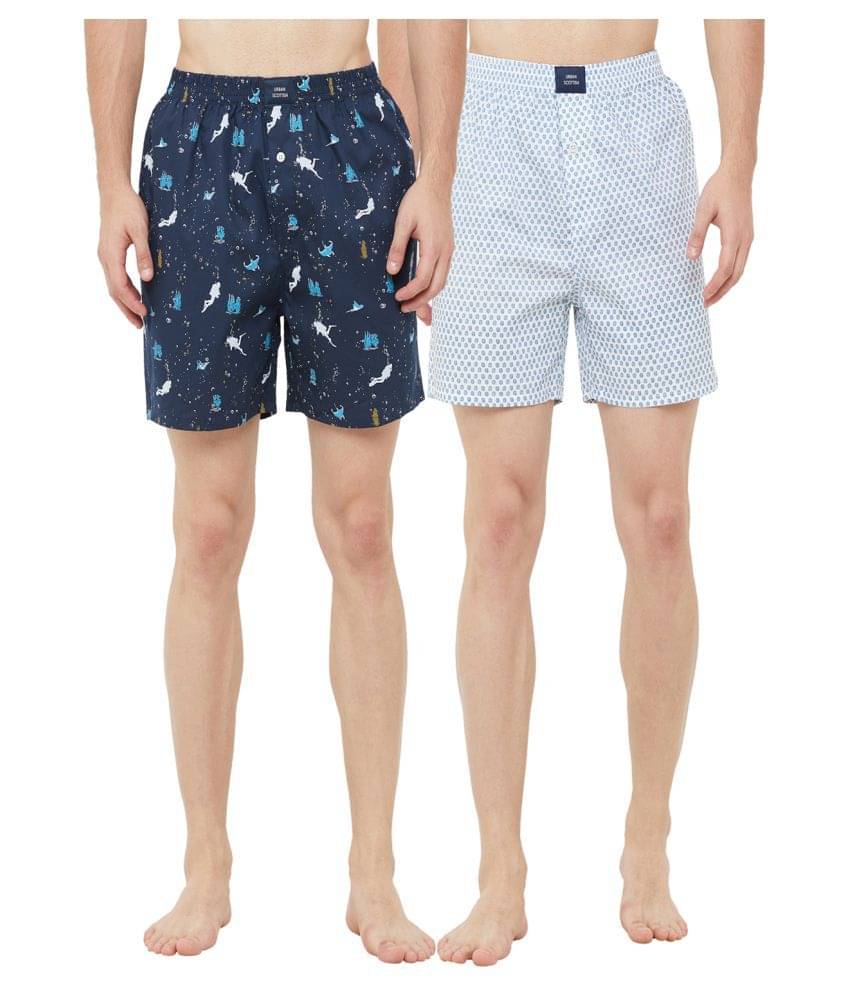 URBAN SCOTTISH - Multicolor Cotton Men's Boxer ( Pack of 2 ) URBAN SCOTTISH - Multicolor Cotton Men's Boxer ( Pack of 2 )