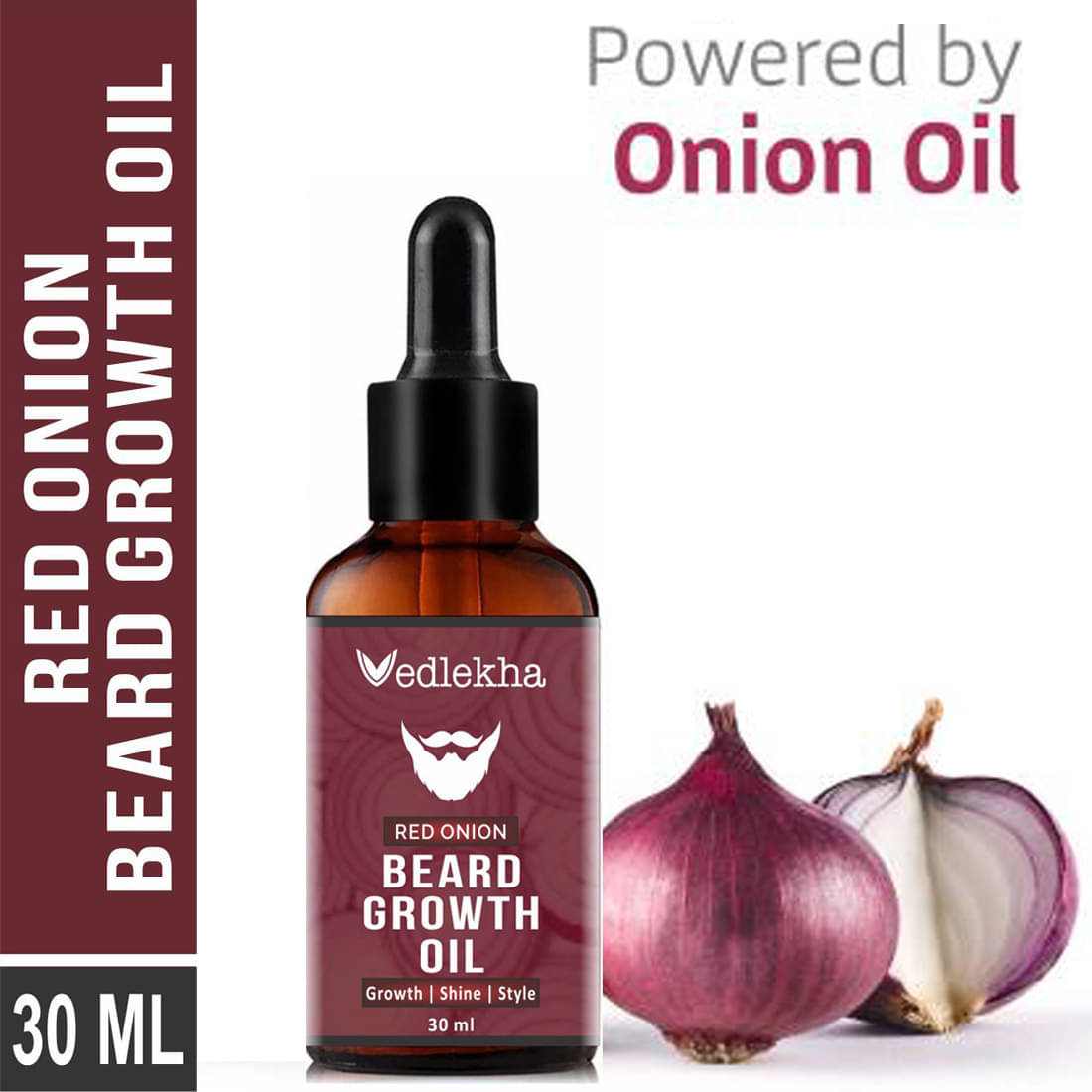 Vedlekha Red Onion Beard Oil For Growth 30 ml Vedlekha Red Onion Beard Oil For Growth 30 ml