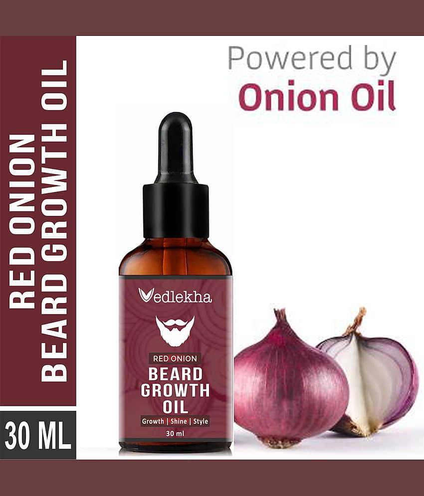 Vedlekha Red Onion Beard Oil For Growth 30 ml - Beard Care and Tools | Buy online on ZillyBuy