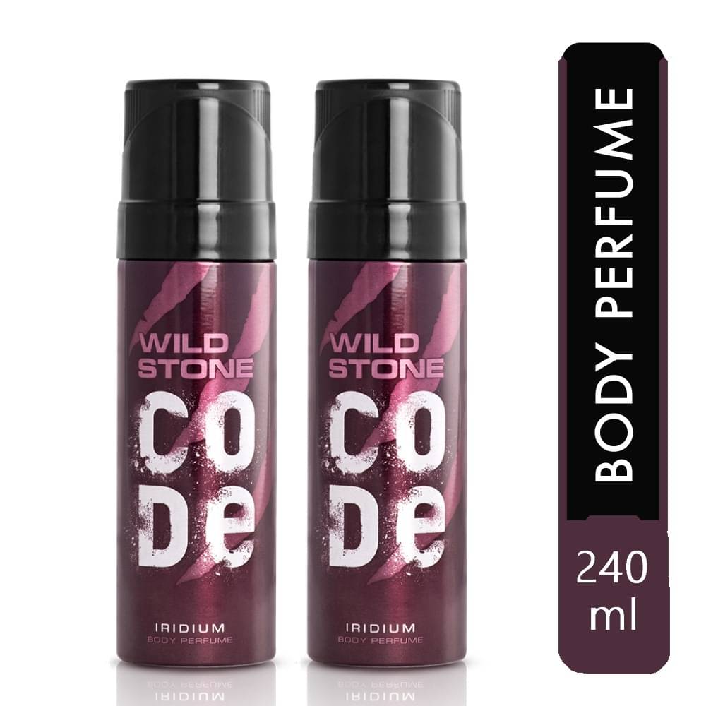     			Wild Stone IRIDIUM Perfume Body Spray - For Men & Women (240 ml, Pack of 2)