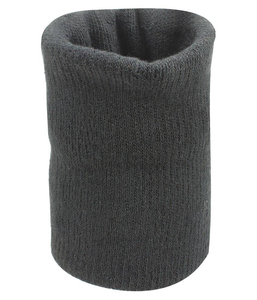     			Neska Moda Unisex Black Cotton Wrist Band-WB25