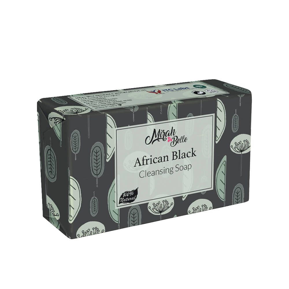 Mirah Belle - Organic Black African Soap 125gm - For Healing Acne, Pimples, Scars, Makes Skin Soft, Smooth & Clear- Handmade Soap