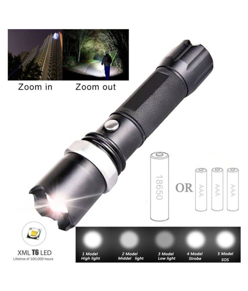     			T Global 12W Flashlight Torch 3Mode Torchlight - Pack of 1